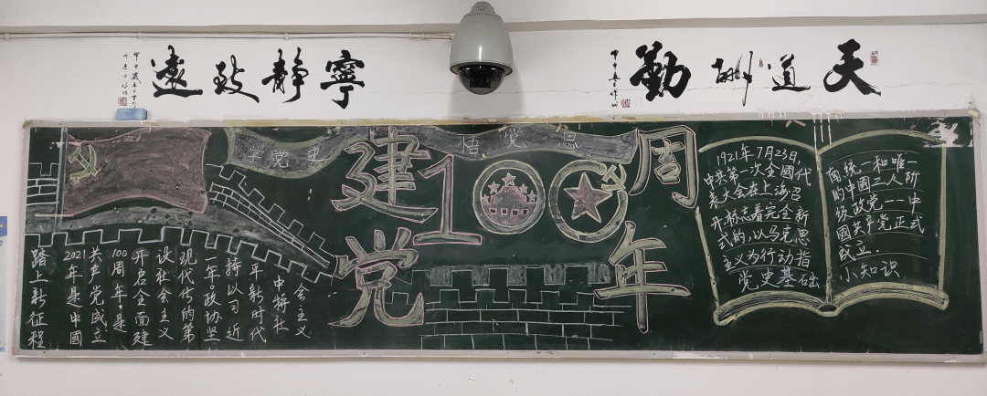 江西工程学院数字贸易学院开展"学党史,悟思想"主题黑板报评选活动