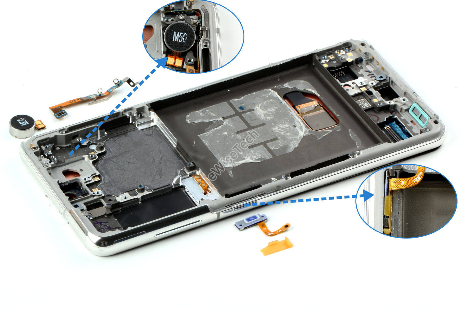 三星galaxy s21拆解:双层主板,滤波器集成在芯片内