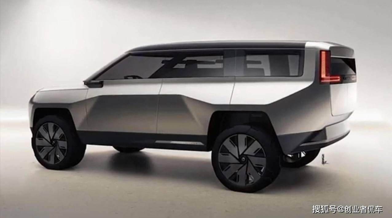 2022沃而沃全新旗舰suv-xc100,轴距超过3米,对开式尾门设计,造型很