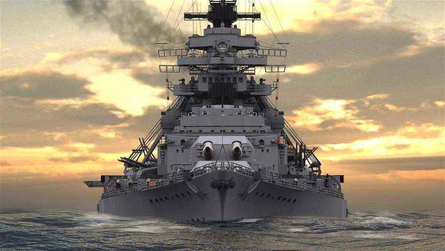 俾斯麦号秒杀英国5万吨战舰