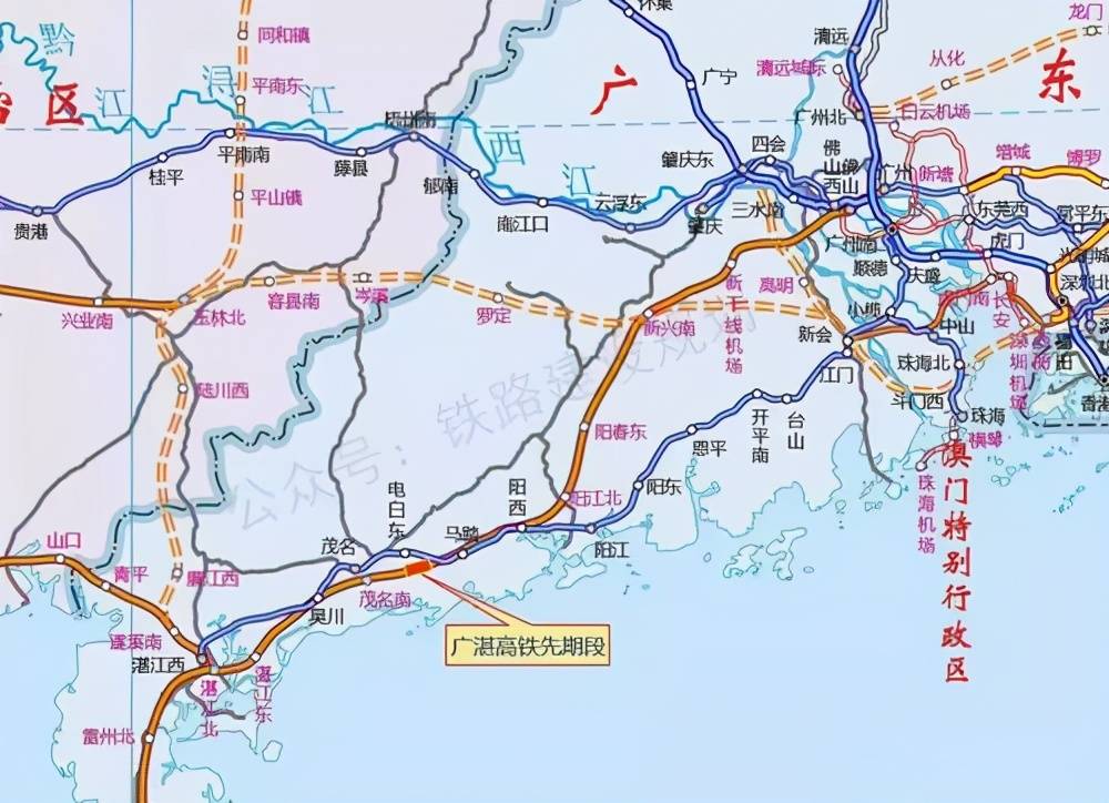 广东省铁路建设规划中的空白点有哪些