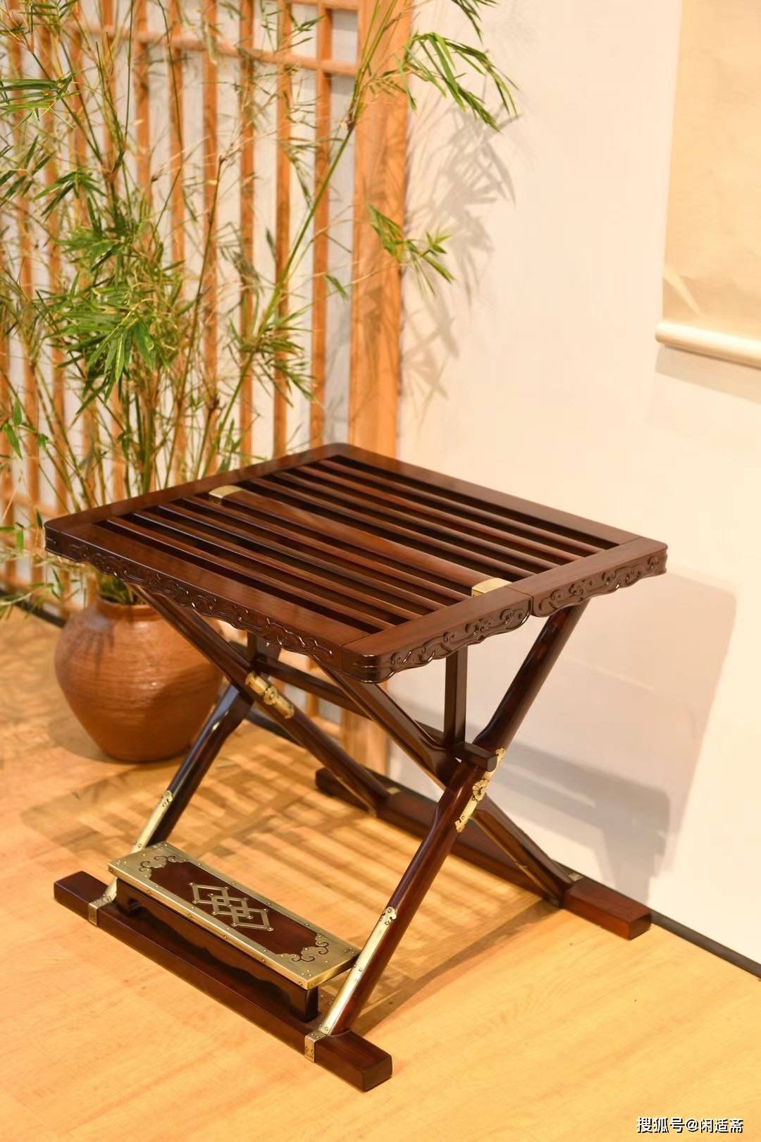 原创马扎古时皇室贵胄出巡狩猎时坐具