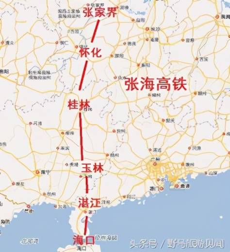 张海高速铁路是规划中的包头至海口高速铁路的南段,与包海高铁包头至