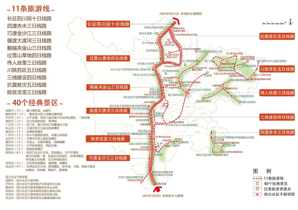 11条红色旅游精品线路