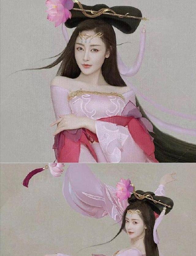 张天爱版貂蝉新照,粉色抹胸细腰长腿,倾国倾城的太子妃回来了