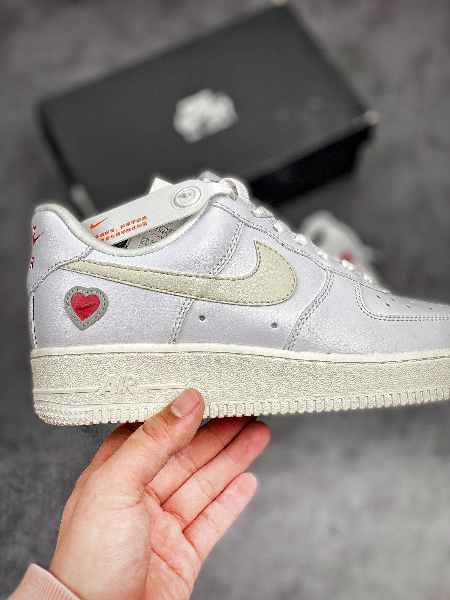 空军一号情人节限定 nike air force 1 valentines day 白米桃心低帮