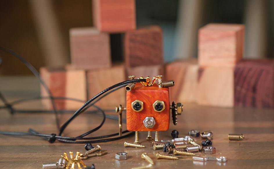原创创意木艺丨diy朋克机器人儿童最爱的木艺手工内附教程