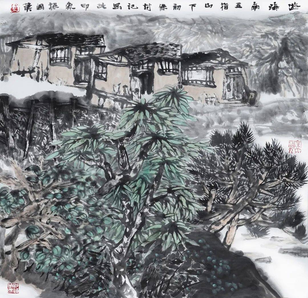 程振国《游海南五指山》 68cm×68cm 2018年