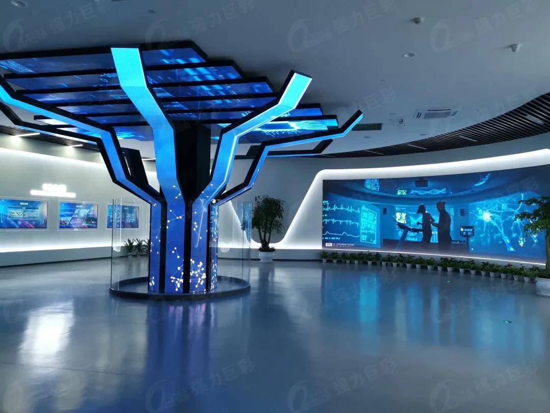 浙江某创意展厅led显示科技树造型