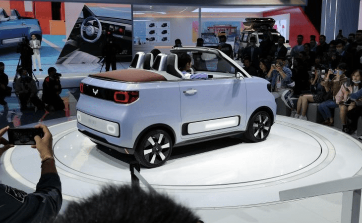 2021上海车展:五菱宏光miniev敞篷版首发,明年量产