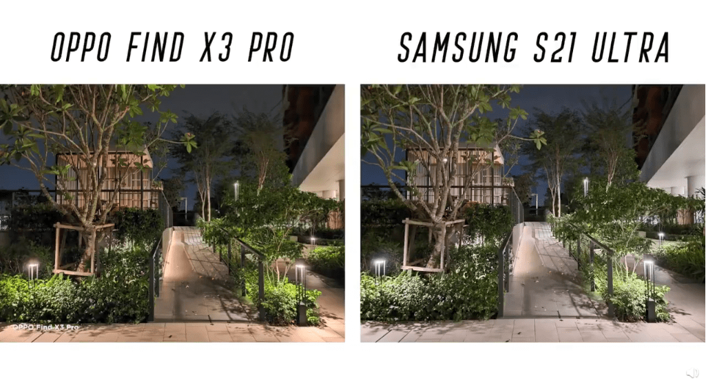拍照挑战三星s21 u,find x3 pro有优势吗?看看外媒的测试
