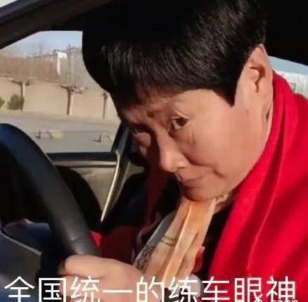 那天带着学员在车场练车 偶然间一回头 看到这个老大姐的表情 就赶紧