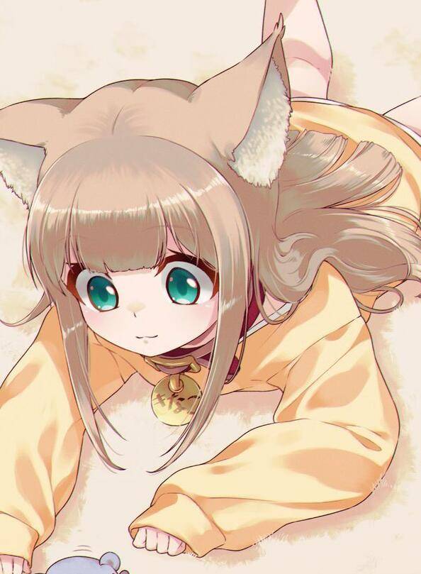 原创40原老师的喵星人美少女画更新,主人为小萌宠买了一条好大的鱼