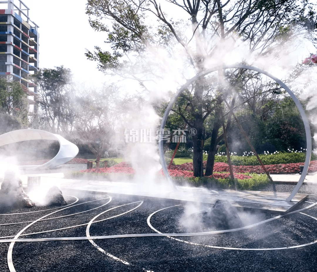 人造雾景观设计,打造艺术景观小品——锦胜雾森