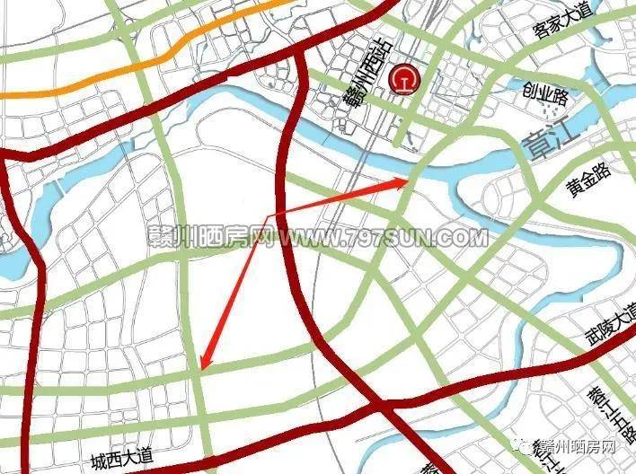 5.1公里,赣州客家大道三江段来了,包含一座大桥