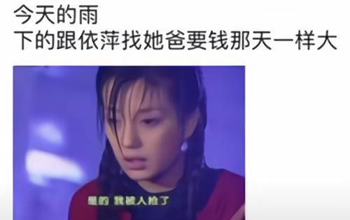 形容雨下得有多大"像依萍找她爸借钱去听萧敬腾的演唱会"