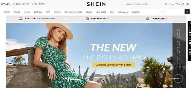 shein(中文:希音)于2008年在南京成立,它是中国第一批做跨境电商的"