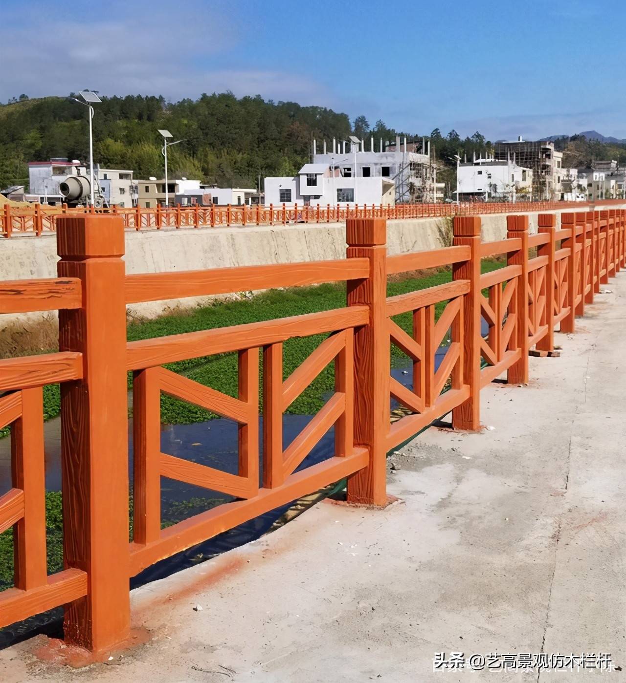 成都河道北字型仿木栏杆价格