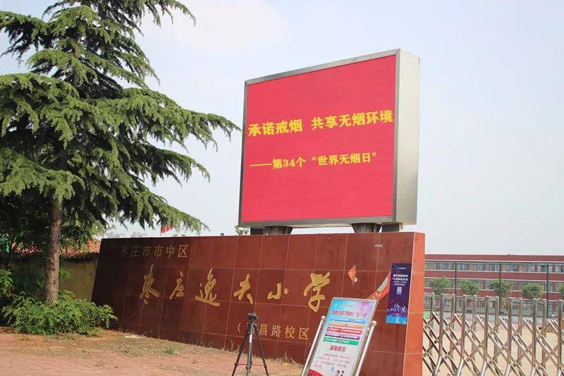 记枣庄逸夫小学西校开展第34个"世界无烟日"主题宣传系列活动