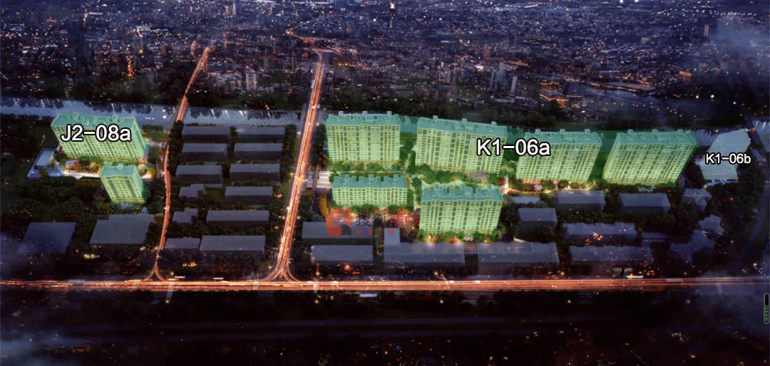 大华悦庭总建筑面积约10万㎡,项目由2幅小地块组成: 西侧大场上大j2