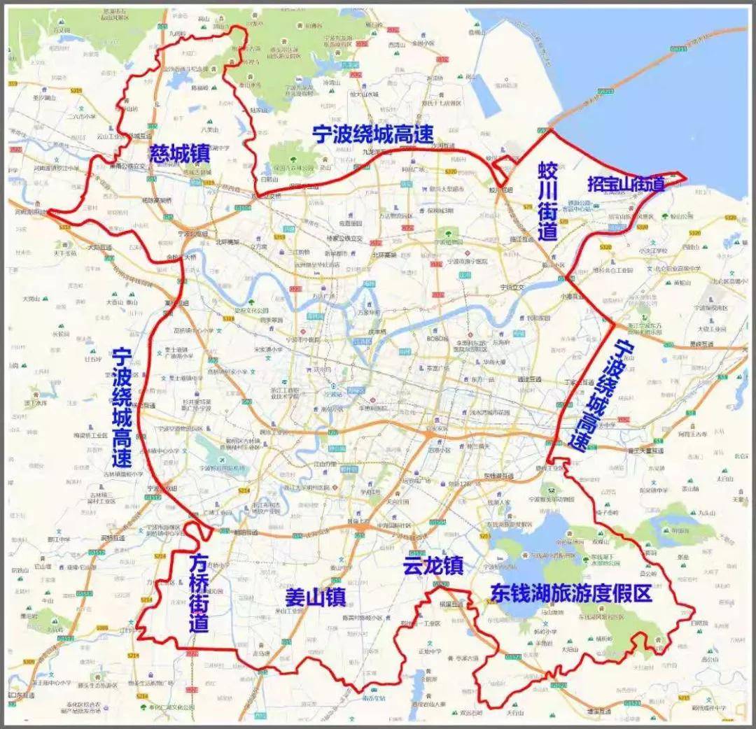 2021年宁波限购圈 图片来源:宁波自然资源规划局