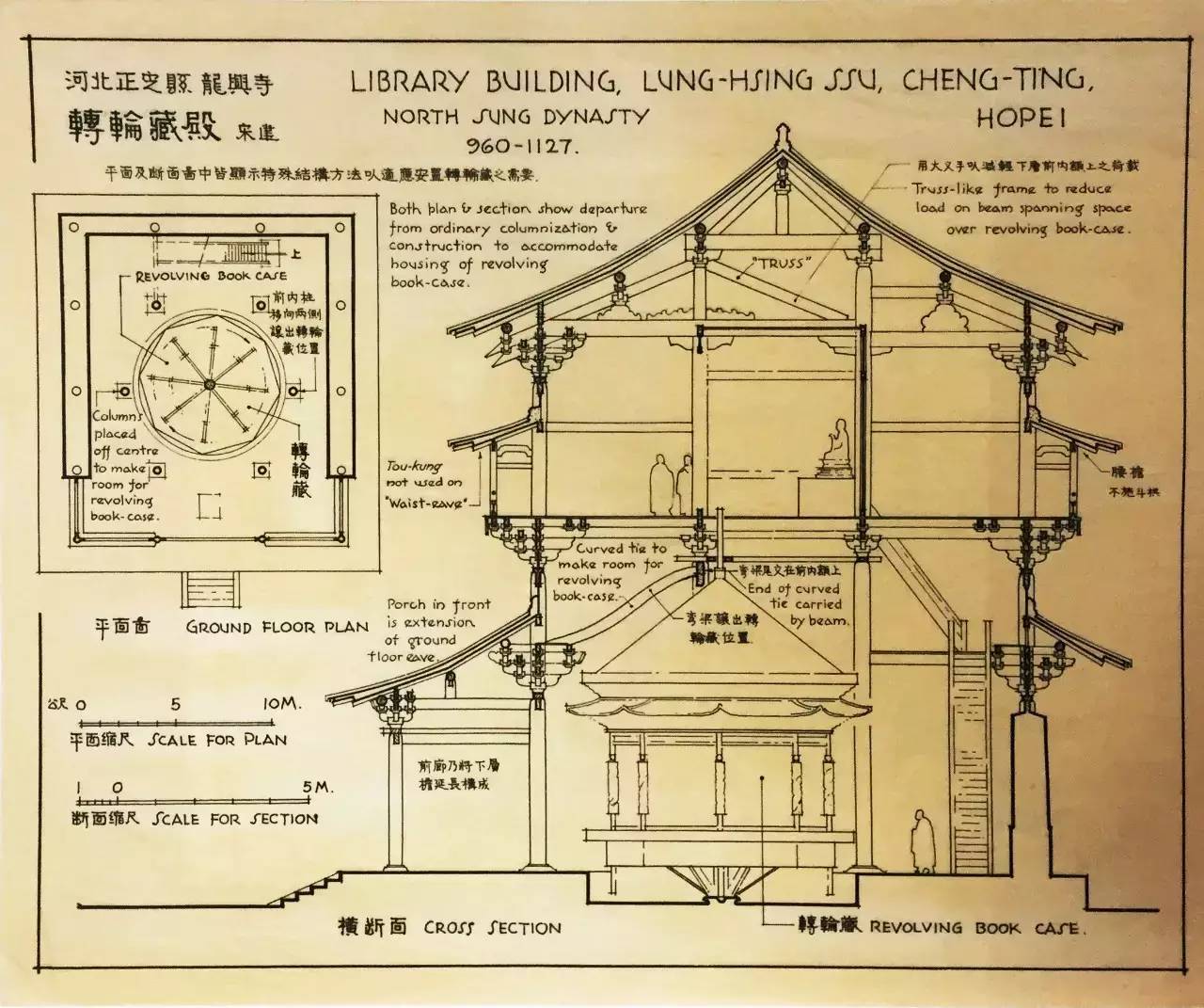 梁思成的建筑草稿:在无cad的年代,靠纯手工,精美程度令人称奇_古代