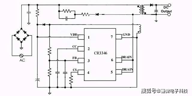 cr3346 5v2a/12v1a原边电源适配器方案