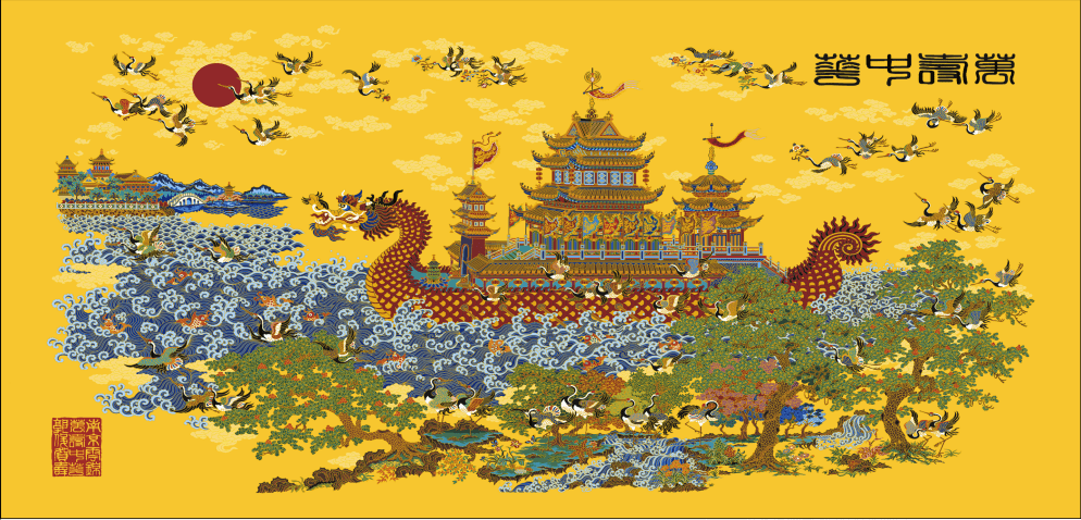 大国非遗,天衣云锦!云锦《万寿中华》珍藏版亮相张家口