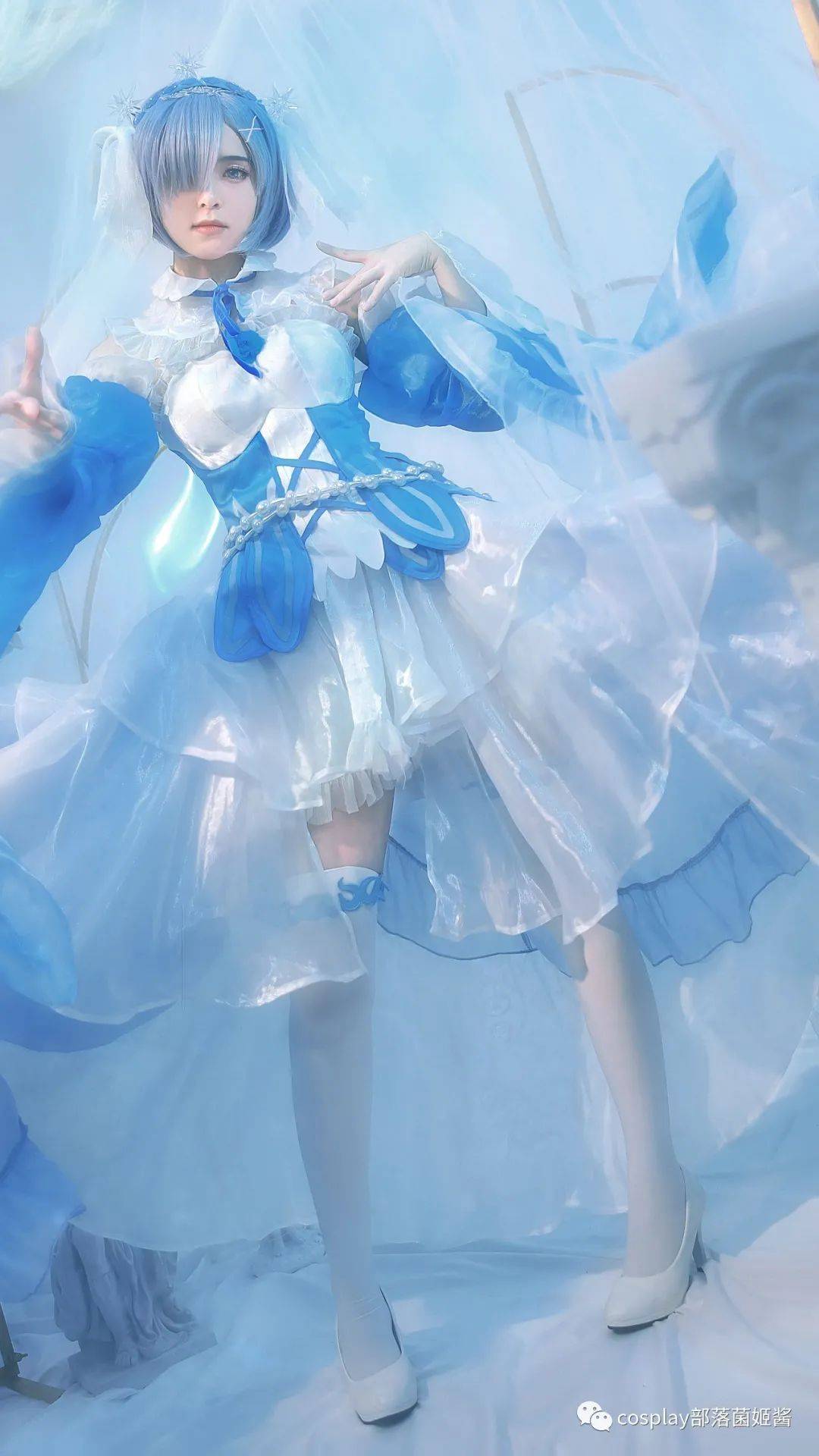 cos:蕾姆水晶礼服cos正片@梧桐,守护这一抹微笑