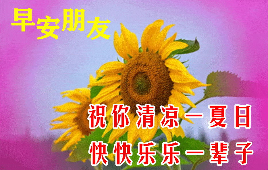 2021年最全夏日早上好动画表情包 特别漂亮的夏日防暑早安问候动态