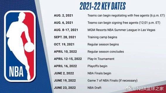 2021-2022nba下赛季赛程一览