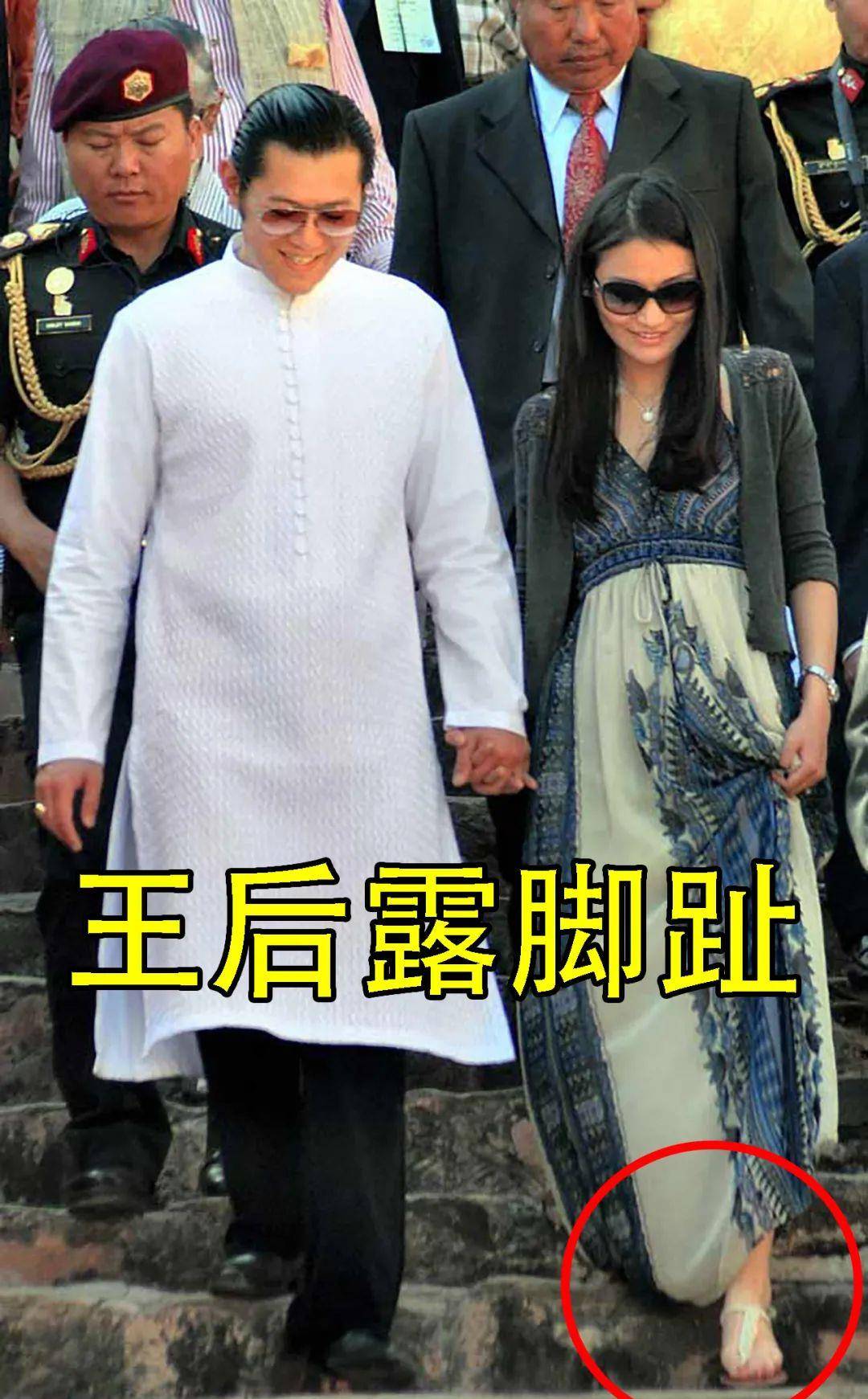 31岁不丹王后夏日时髦,穿"夹趾凉鞋"露出脚趾,惊艳了国王老公