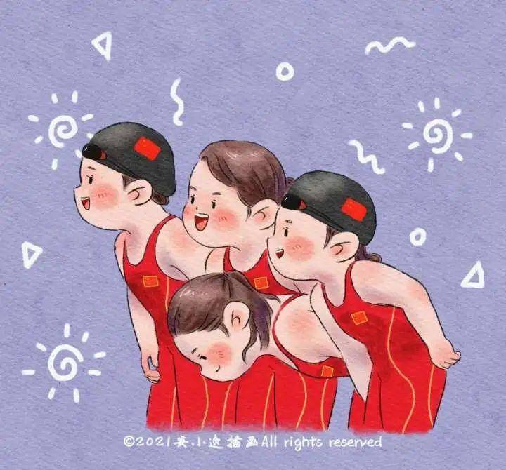 奥运选手喊话,"人家冠军有,我们也想要!"_绘画