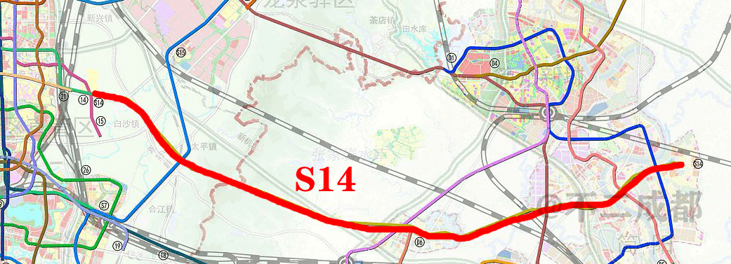 s15(天府新区-龙泉驿区-新都石板滩)成都市域铁路s15线,连接天府新区
