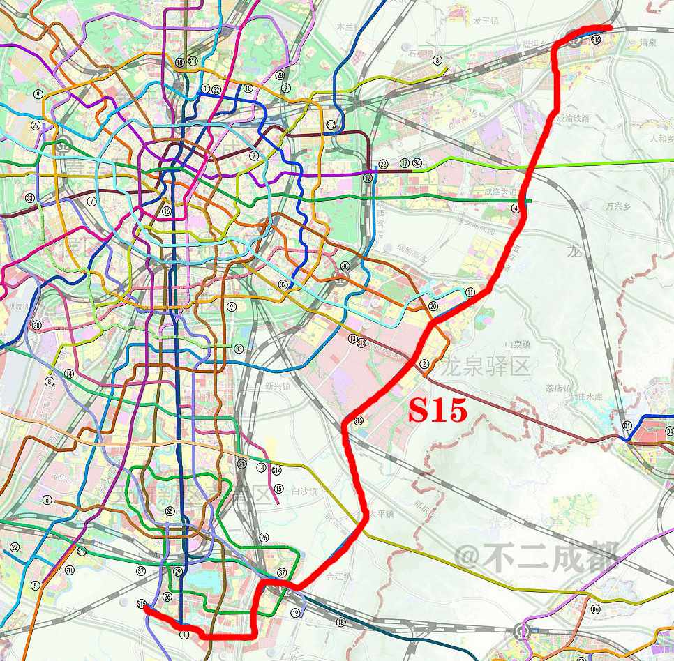 s16(天府新区-眉山市)成都市域铁路s16线,连接天府新区-眉山.