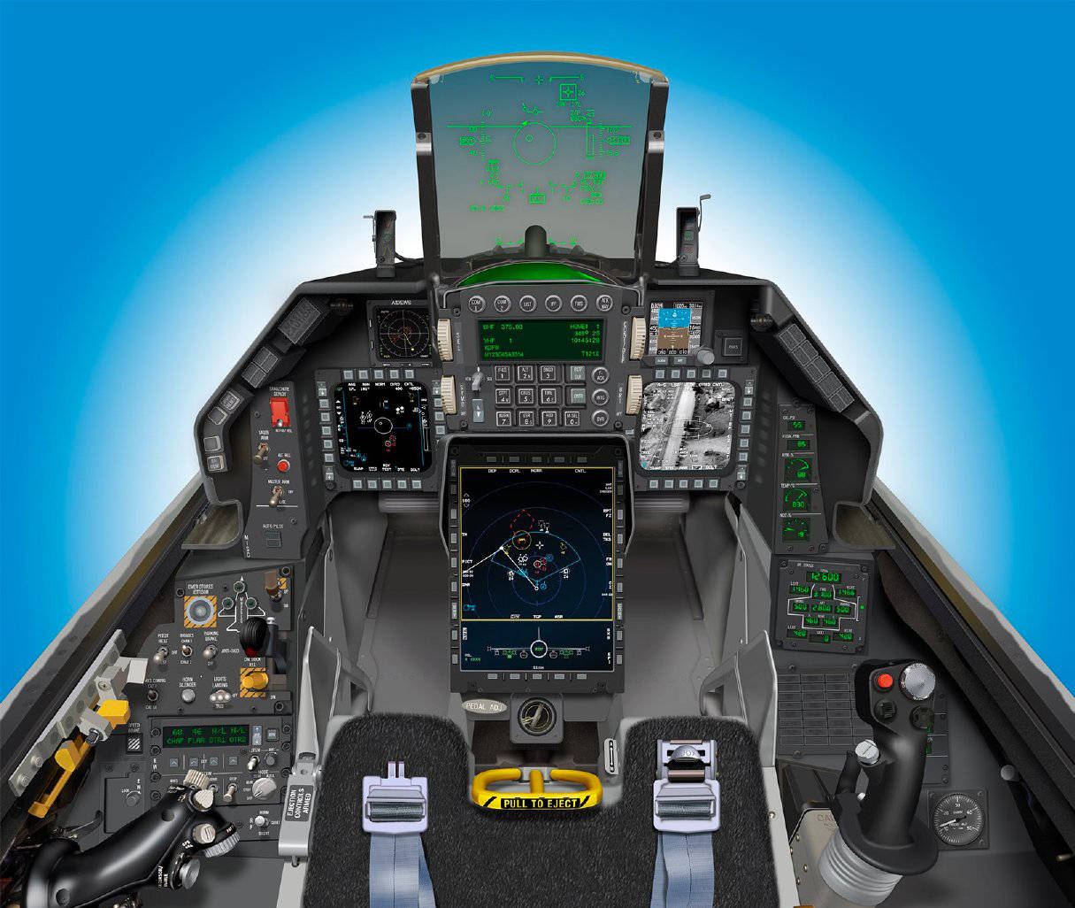 原创f16战斗机座舱进化史从仪表为主到全玻璃化见证科技的进步