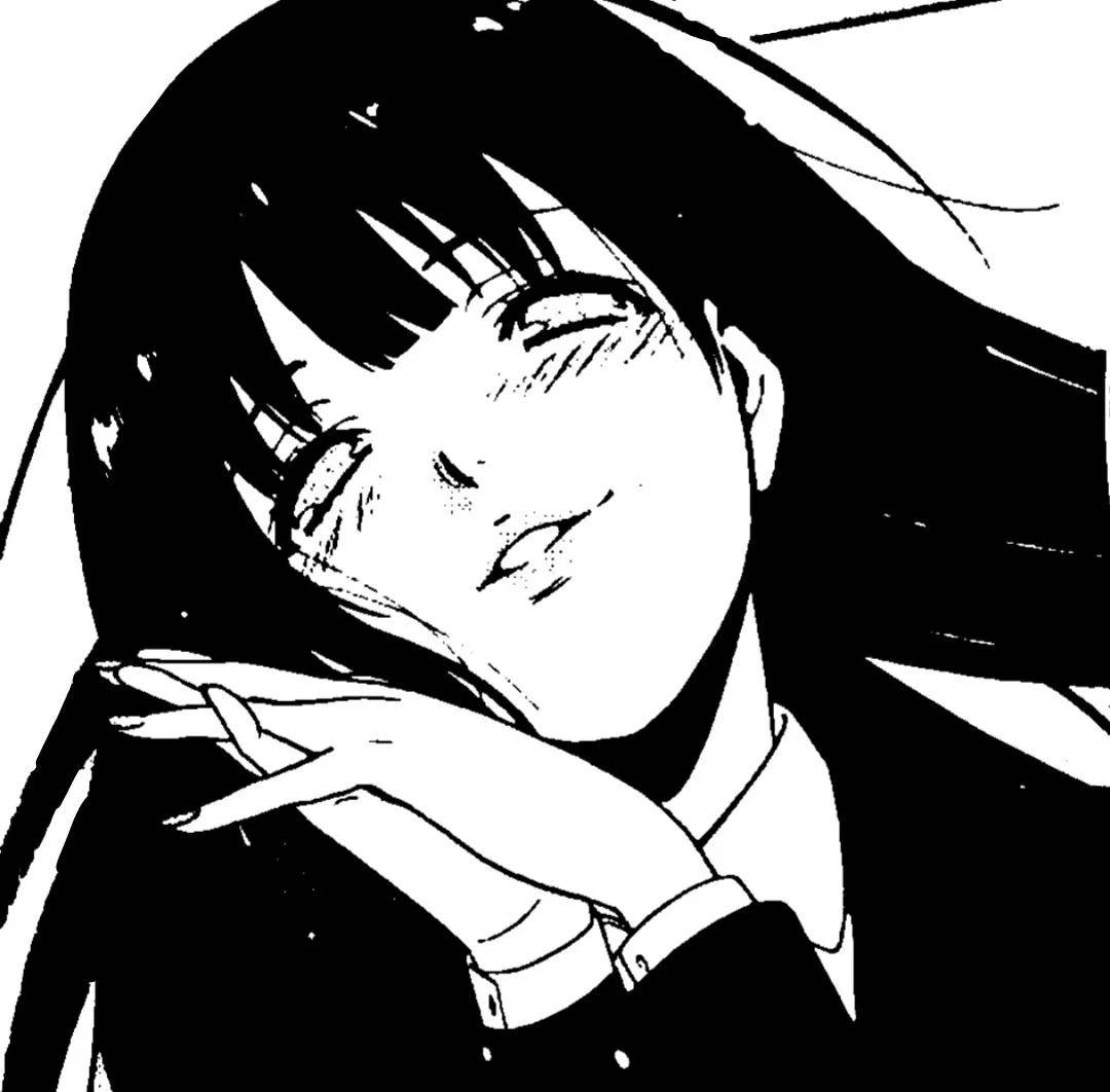 动漫头像黑白漫画风的可爱女头