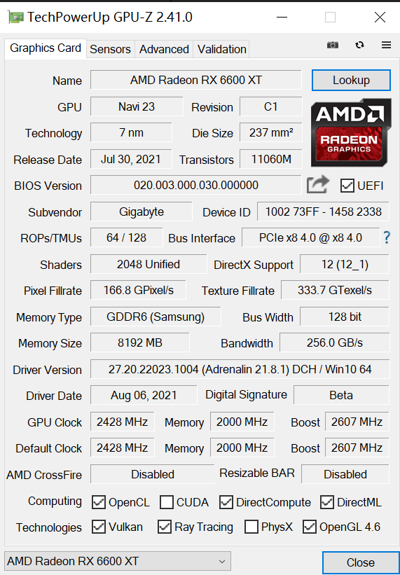 1080p画质拉满的高帧率利器技嘉radeonrx6600xtgamingoc魔鹰pro8g测评