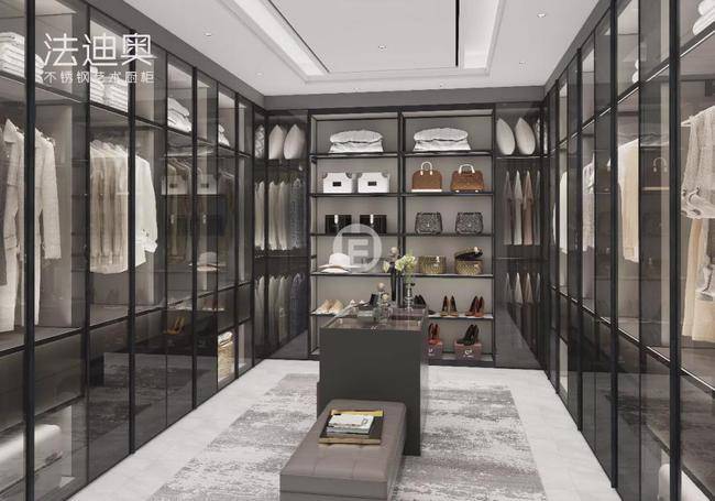 不锈钢橱柜十大品牌丨法迪奥:简约轻奢衣柜,打造女主专属衣帽间