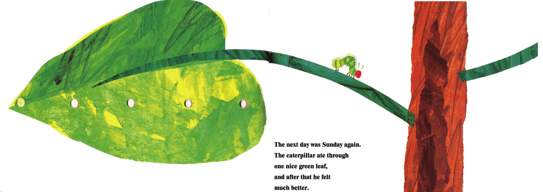 英语绘本好饿好饿的毛毛虫theveryhungrycaterpillar