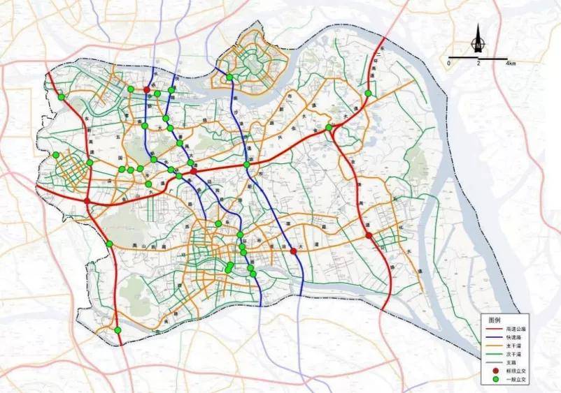 新光快速路,华南快速路-番禺大道,南沙港快速路,广珠高速,东部干线