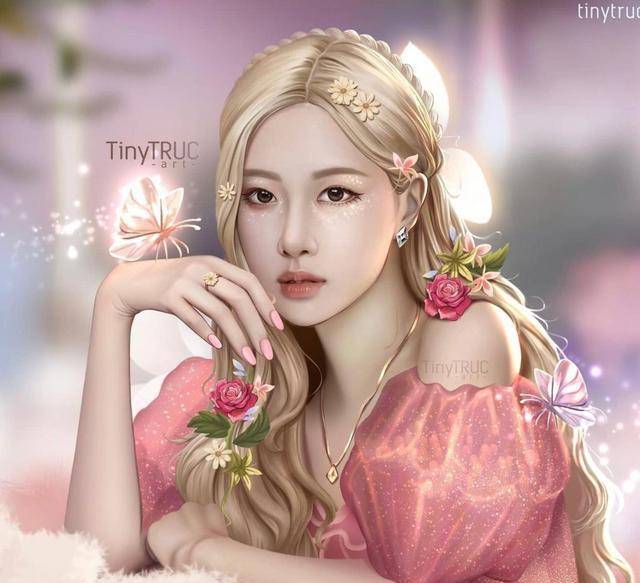 blackpink戴皇冠照片,lisa稀有图 blackpink女团集体变装迪士尼公主,二次元的美让人惊叹
