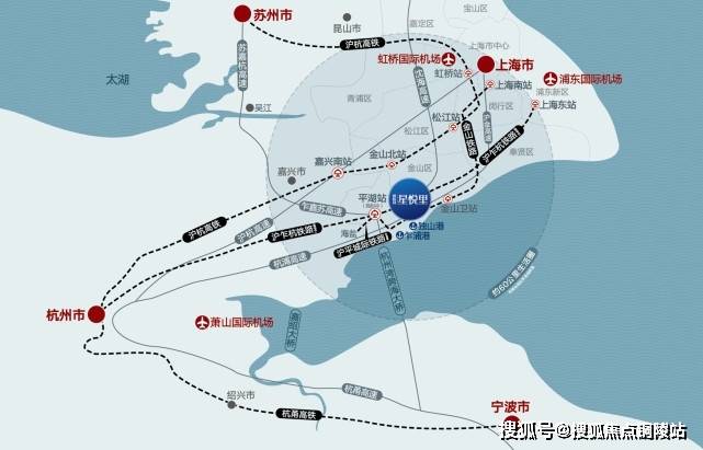 东与上海市金山区钱圩镇接壤,南接嘉兴独山港区,乍浦港区,西与平湖市