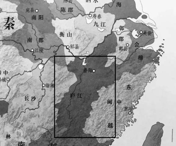 和江西大部;除此之外,今江西上饶地区的一部分属会稽郡,赣西北九江