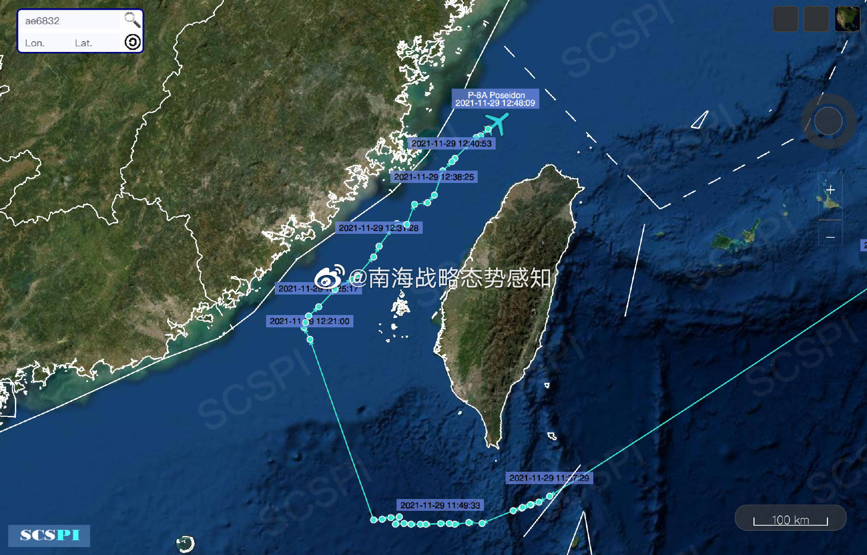 美军侦察机罕见穿越台湾海峡,装有先进的声学,光学和雷达传感器,美军