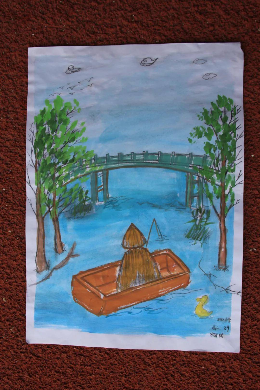 衡水市郑口中学开展"我心中的大运河"主题简笔画活动