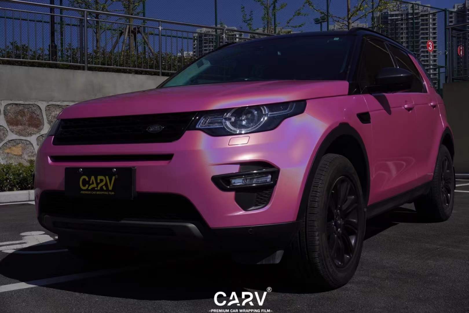 路虎发现神行卡孚carv改色膜镭射粉_汽车_路虎