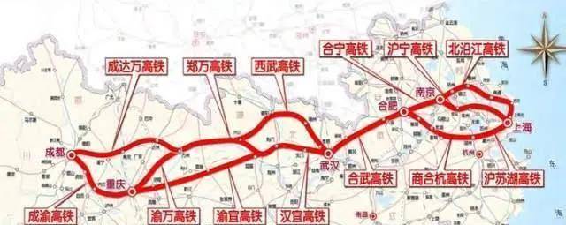 它们分别为:合武高铁,以及沿江高铁合肥至南京至上海段.