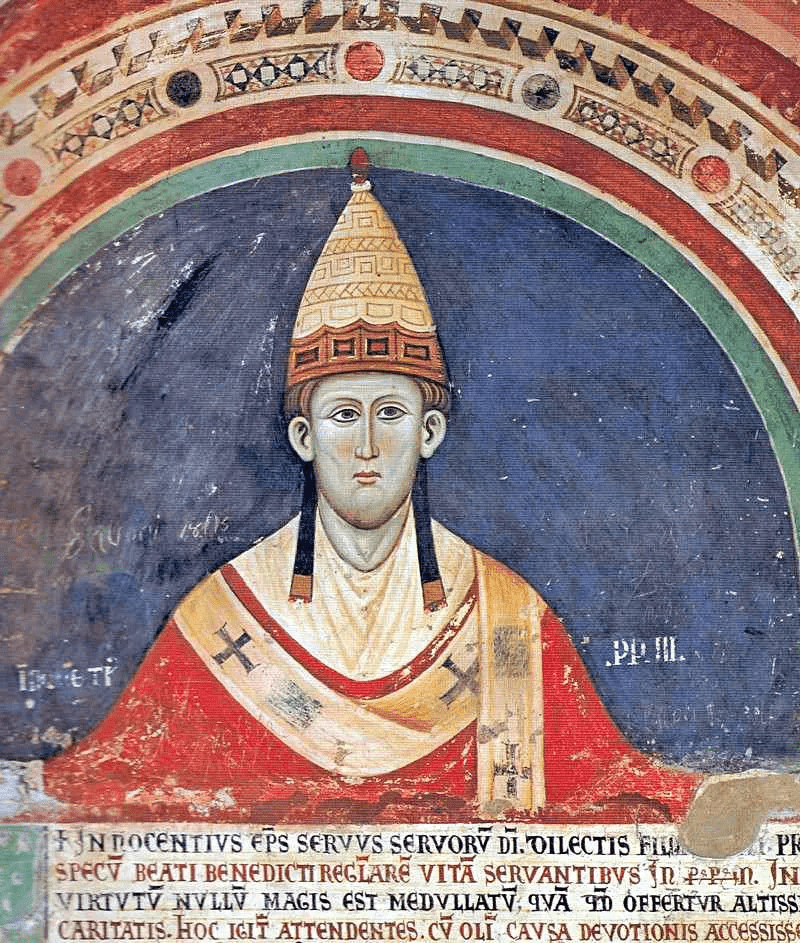 1208年,英诺森三世派遣特使会见图卢兹伯爵雷蒙德六世.