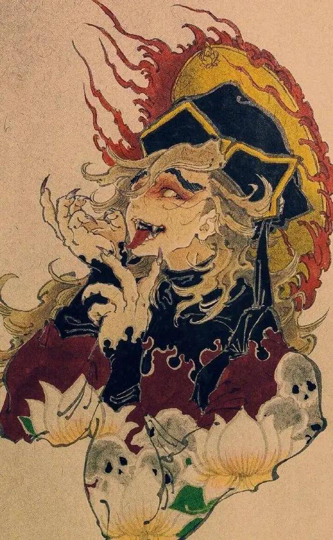 鬼灭之刃浮世绘版大哥是真的大哥童磨是真的恶的化身